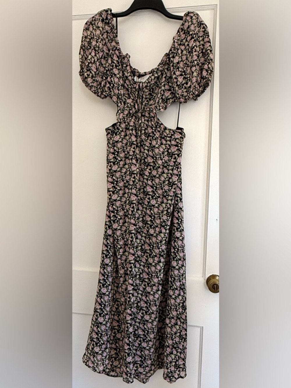 ASTR Floral Ruffle Cutout Midi Dress - Picture 5 of 6